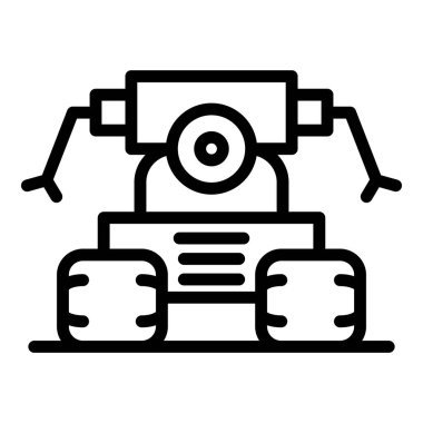 Polis robot ikonu ana hat vektörü. Hey çocuk. Chatbot şirin.