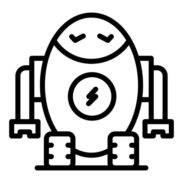 Elektryczny Ikona Robota Zarys Wektor Przyszły Android Wsparcie Gry — Wektor stockowy