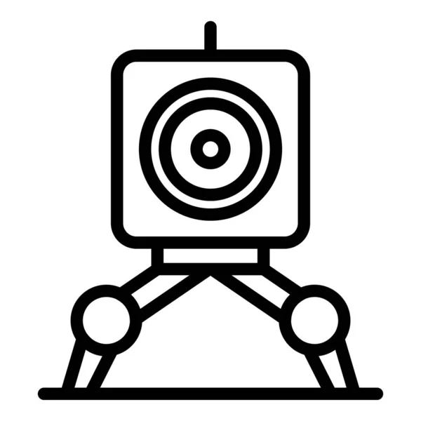 Webbkamera Robot Ikon Skissera Vektor Android Söt Bot — Stock vektor