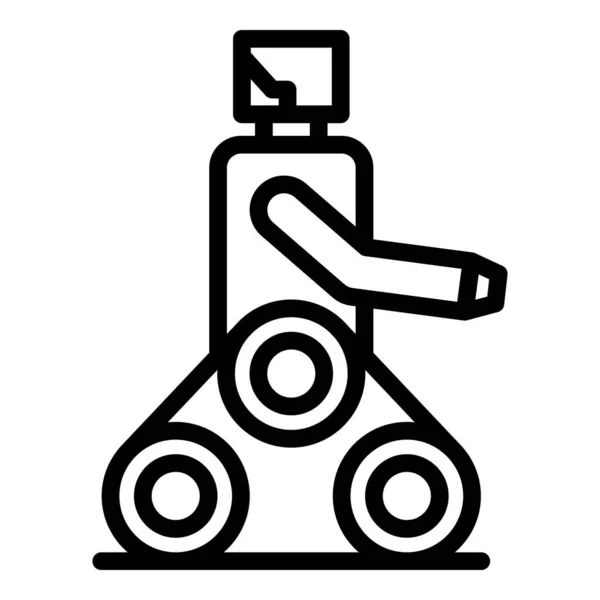 Rueda Robot Icono Contorno Vector Lindo Bot Niño — Archivo Imágenes Vectoriales