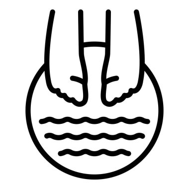 Spa gerilim azaltma ikonu ana hat vektörü. Sağlığına dikkat. Bedeni meditasyon yap