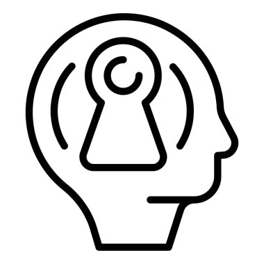 Zihin simgesi ana hat vektörü. Stres azaltma. Ruh hali.