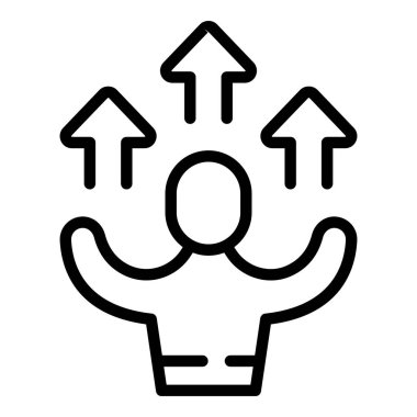 Simge dış hat vektörünü yükselt. Spa zihni. Sakin sağlık