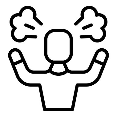 Stres azaltma ikonu ana hat vektörü. Kendini besliyorsun. Sakin sağlık