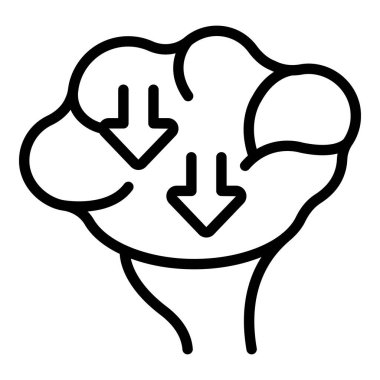 Stres sakin ikon ana hat vektörü. Sağlık meditasyonu. Benlik vücut