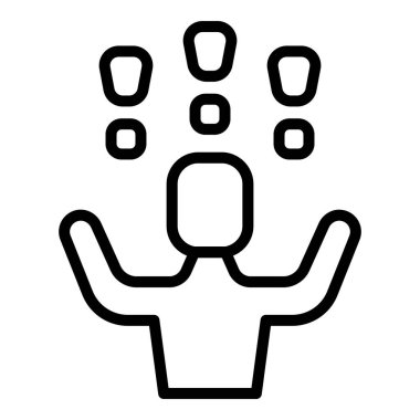 Stres azaltma ikonu ana hat vektörü. Sakin ol. Soul spa