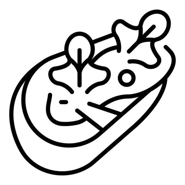 Перекуска Bruschetta Іконного Вектора Продукти Харчування Італійська Канапа — стоковий вектор