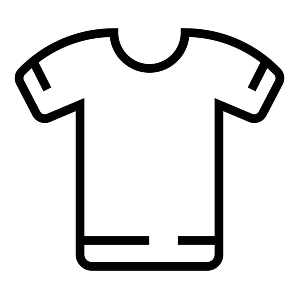 Ikona Sportovní Košile Obrys Vektoru Skladujte Vybavení Lidské Kolo — Stockový vektor