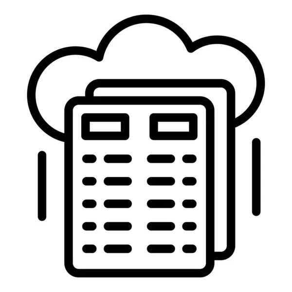 Cloud Data Staff Icon Outline Vector Séminaire Bureau Formation — Image vectorielle