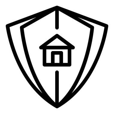 Ev koruma ikonu ana hat vektörü. Ev halkı. Sosyal konaklama