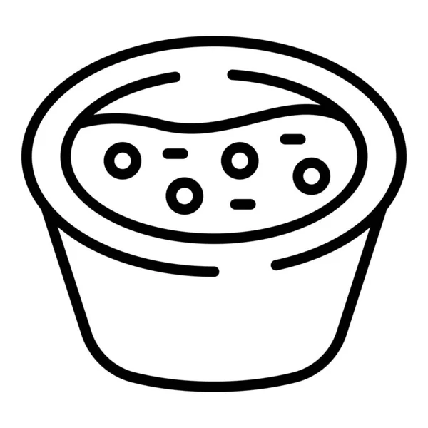 Antilles Icône Soupe Contour Vecteur Haiti Alimentaire Viande Plat — Image vectorielle