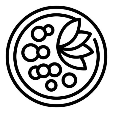 Avustralya çorba ikonu ana hatları vektörü. Bulaşık yemeği. Yemek mutfağı.