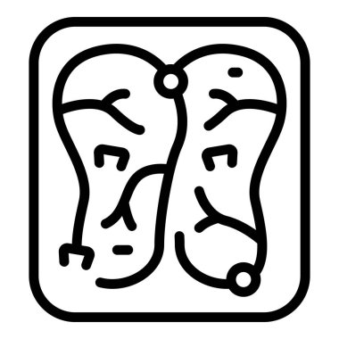 Sığır eti ikonu ana hatları vektörü. Avusturya yemeği. Restoran Viyana