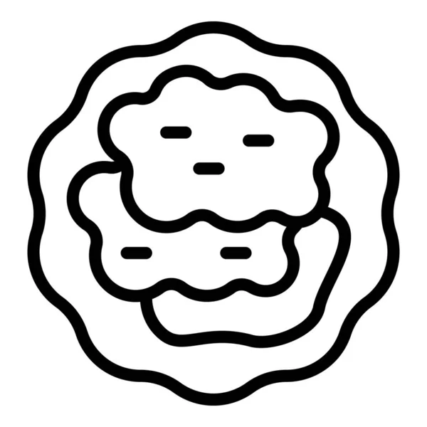 Cutlet Icon Контур Вектора Австрійська Їжа Австрійська Кухня — стоковий вектор