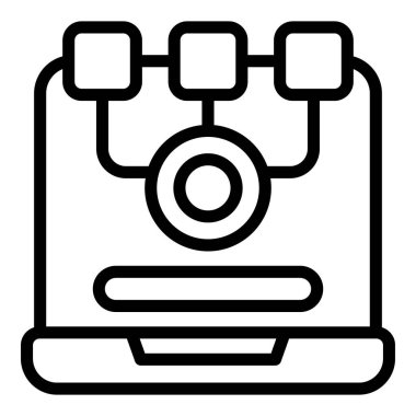 Kayıt sayfası simgesi ana hatları vektörü. İnternet sitesi. Erişim girişi