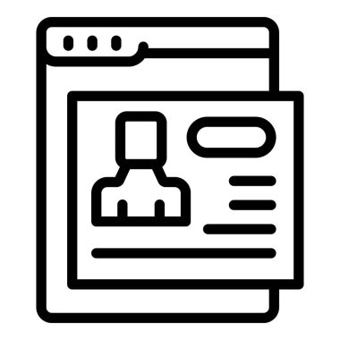 Giriş simgesi dış hat vektörüne eriş. Çevrimiçi hesap. Web kaydet