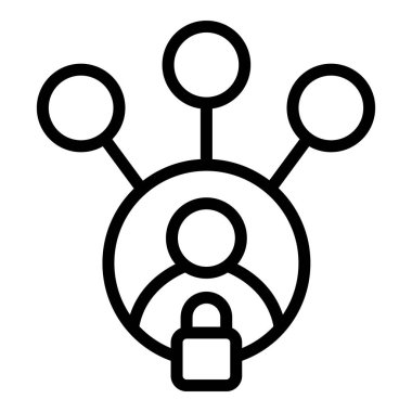 Dijital kayıt ikonu ana hatları vektörü. Web sayfası. Çevrimiçi bilgisayar