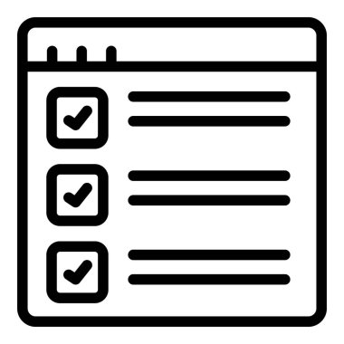 Web sayfası giriş simgesi ana hatları vektörü. Form kaydı. Bilgisayar erişimi