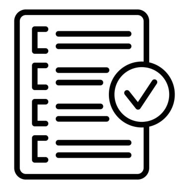 Onaylanmış erişim simgesi dış hat vektörü. Web sayfası. İnternet kullanıcısı