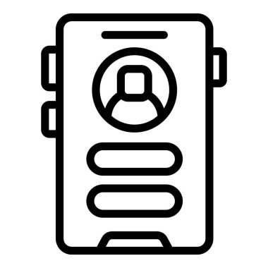 Giriş simgesi dış hat vektörüne eriş. Kayıt ağı. Kullanıcı dijital