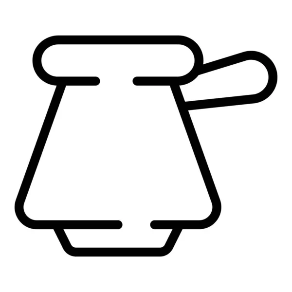 Вектор Контуру Піктограми Скляної Кави Кафе Чашка Рука Рецепта — стоковий вектор
