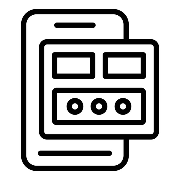 Телефон Онлайн Регистрации Иконка Контура Вектора Компьютерная Форма Веб Страница — стоковый вектор