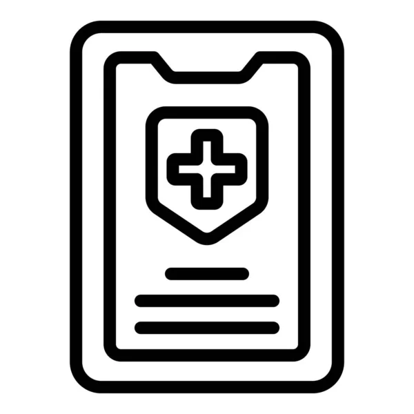 Вектор Назви Піктограми Медичного Телефону Форма Рахунка Веб Сторінка — стоковий вектор