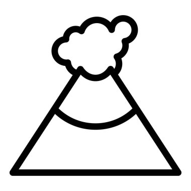 Magma lav ikonu ana hat vektörü. Volkanik patlama. Volkan sandığı