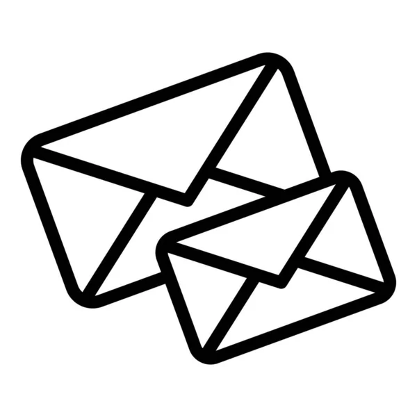 Senden Sie Den Umrissvektor Des Mail Symbols Sozialvideo Virtuelles Zuhause — Stockvektor