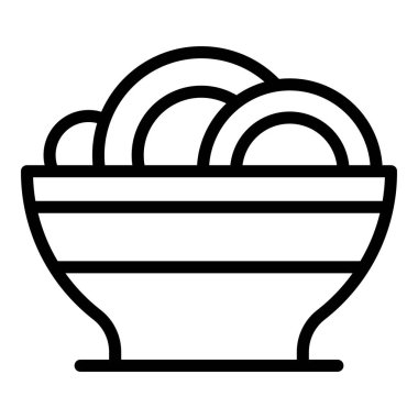 Jakarta çanak ikonu ana hatları vektörü. Şehir binası. Ondel betawi.