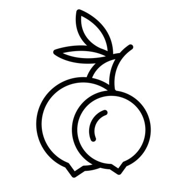 Jakarta meyve ikonu ana hatları vektörü. Endonezya şehri. Monas binası