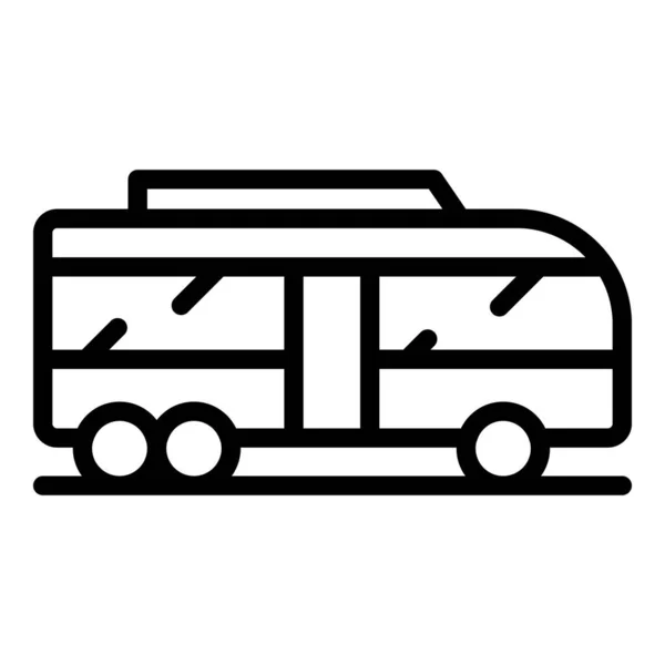 雅加达旅游巴士图标概貌矢量 城市旅行 旅游业世界 — 图库矢量图片