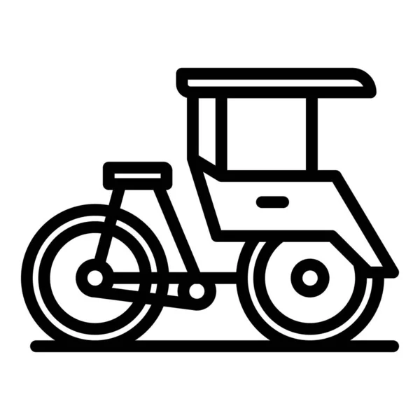 Джакарта Велосипедна Ікона Контурі Індонезія Подорожний Туризм — стоковий вектор