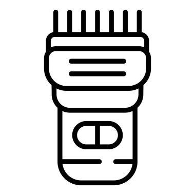 Elektrikli ustura simgesi ana hat vektörü. Kuaför salonu. Güzellik kesimi