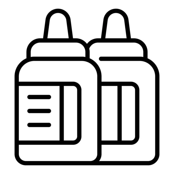 Conditioner Μπουκάλι Εικονίδιο Περίγραμμα Διάνυσμα Τρίχες Από Σαλόνι Εξοπλισμός Κονιάματος — Διανυσματικό Αρχείο