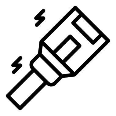 Laboratuar kablo ikonu çizim vektörü. Fiber optik. İnternet ağı