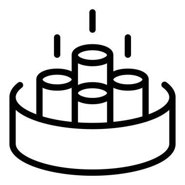 Fiber bant genişliği simgesi ana hatları vektörü. Optik kablo. İnternet ağı