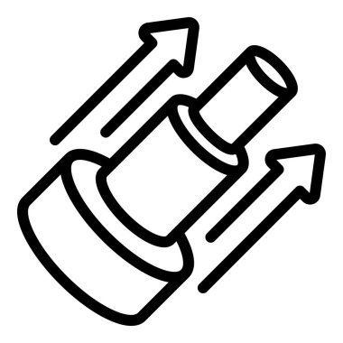 Fiber elektronik ikon ana hatları vektörü. Optik kablo. Ağ fiberi