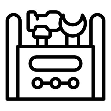 Araç simgesi ana hatları vektörü değiştiriliyor. Ev tasarımı. Daireyi sil