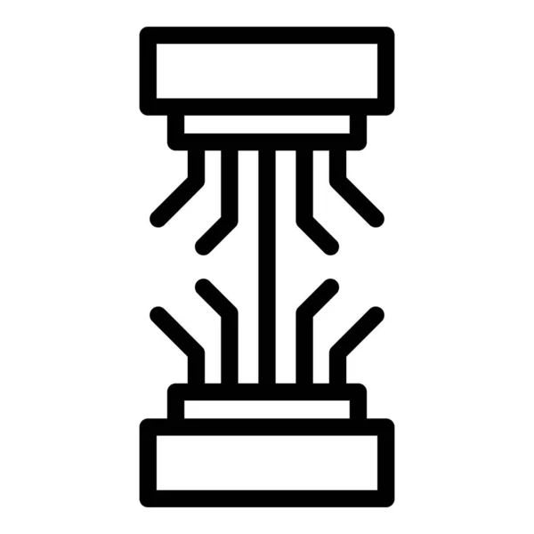 Glasfaser Icon Umrissvektor Internetkabel Glasfaserkabel — Stockvektor