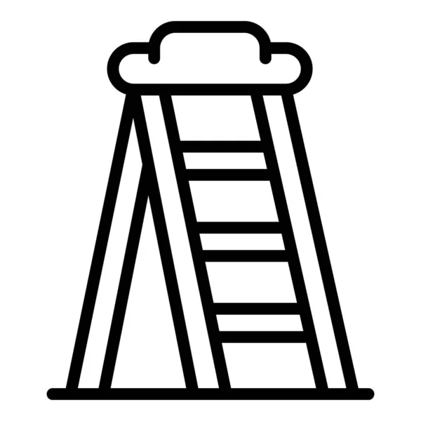 Remodeling Ladder Icon Outline Vector Wall Remodel House Design — Stock Vector