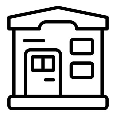 Ev ikonu ana hat vektörü yeniden şekillendiriliyor. Apartman onarımı. İç Hizmet