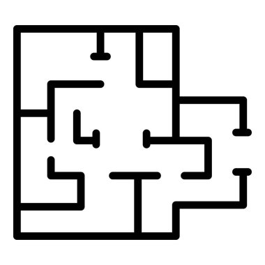 Daire ikonu ana hatları vektörü değiştiriliyor. Duvar dekorasyonu. Banyo binası.