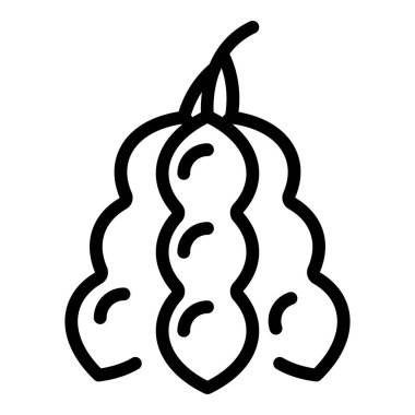 Soya fasulyesi ana hatları vektörü. Soya yemeği. Fasulye bitkisi