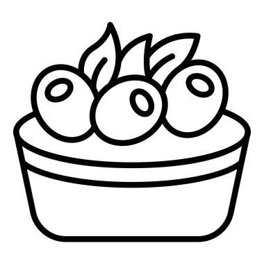 Zeytin bitkisi ikonu ana hatları vektörü. Yağ şişesi. Bakire yemeği.