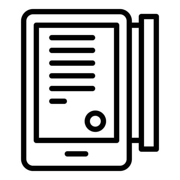 Tablet Pantalla Táctil Icono Contorno Vector Caja Registradora Máquinas Pos — Archivo Imágenes Vectoriales
