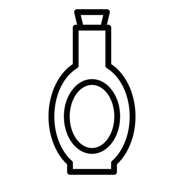Aceite Soja Icono Botella Contorno Vector Comida Soja Salsa Soja — Vector de stock
