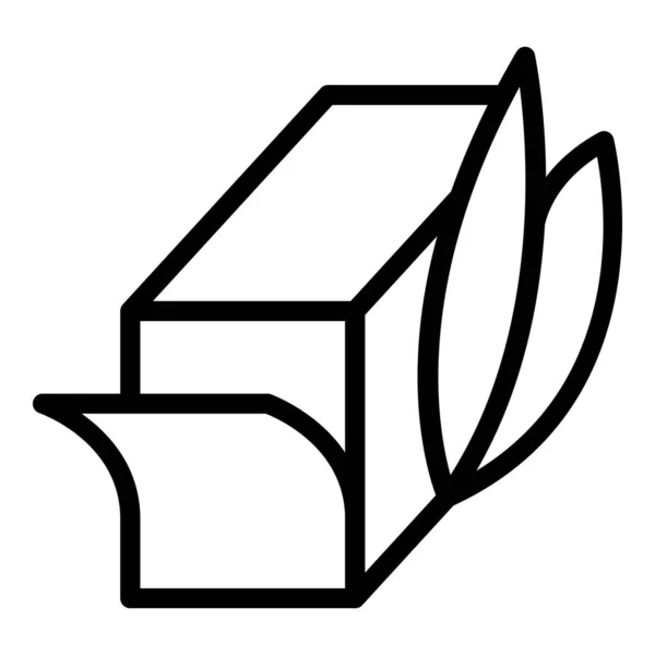 Sojabutter Symbol Umrissvektor Nahrungsmittel Soja Sojaöl — Stockvektor