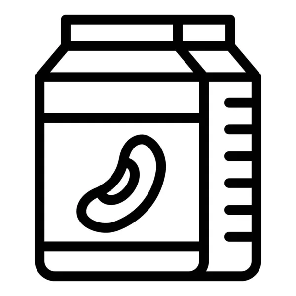 豆浆图标勾勒病媒 豆类食物 植物油 — 图库矢量图片