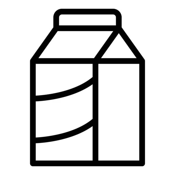 Soja Tetrapack Milch Symbol Umrissvektor Nahrungsmittel Soja Bohnenschale — Stockvektor